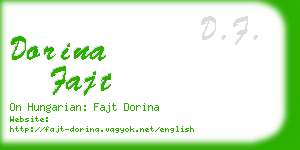 dorina fajt business card
